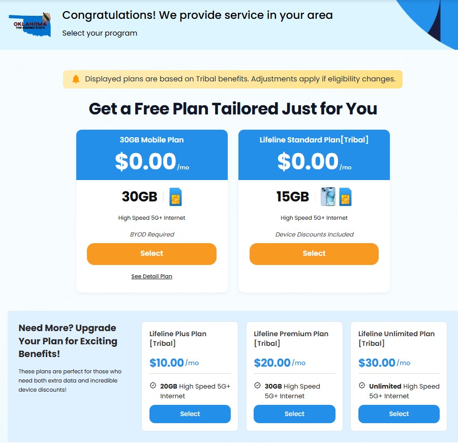 free lifeline phone oklahoma