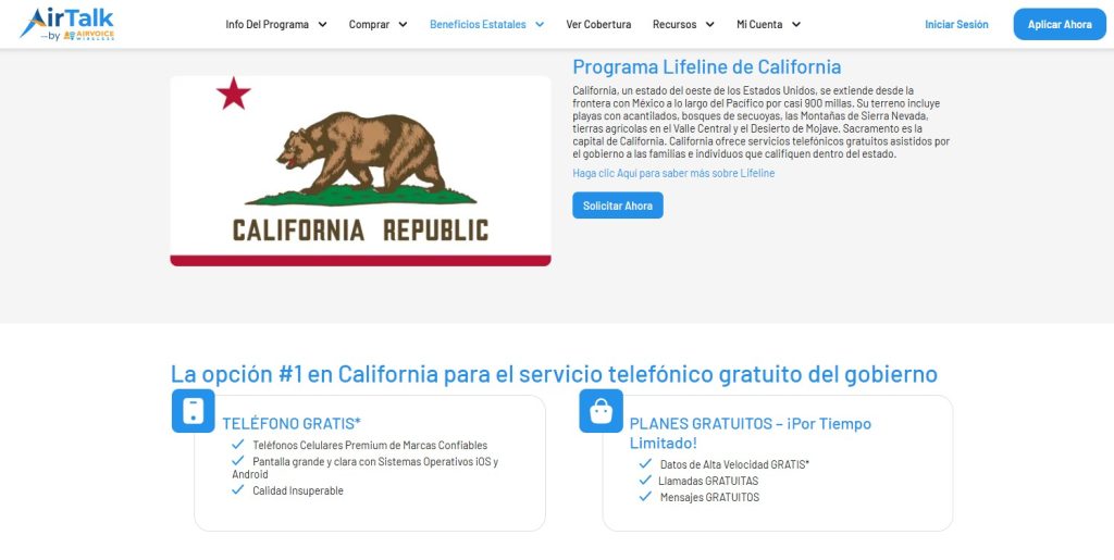 cómo obtener un teléfono gratis en california
