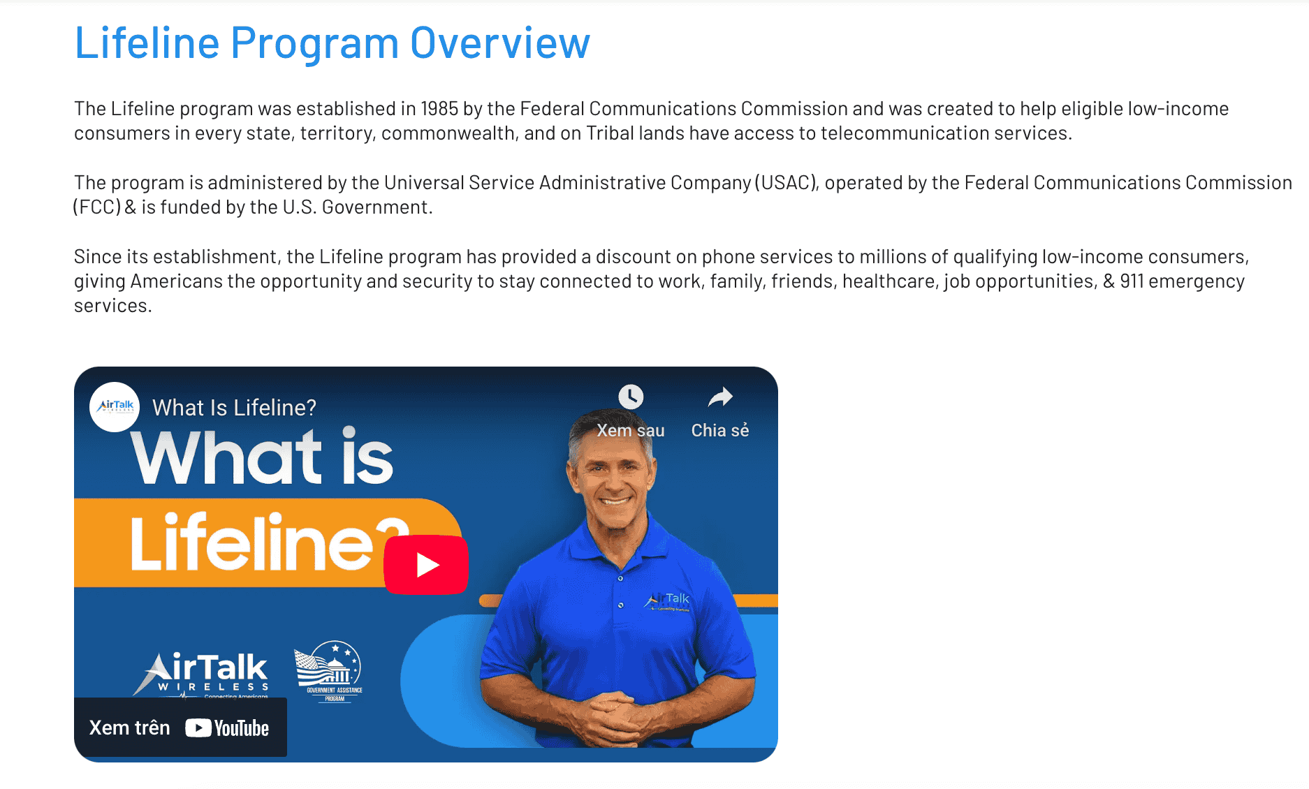 Lifeline-program