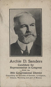 Representative Archie Dovell Sanders - New York Republican