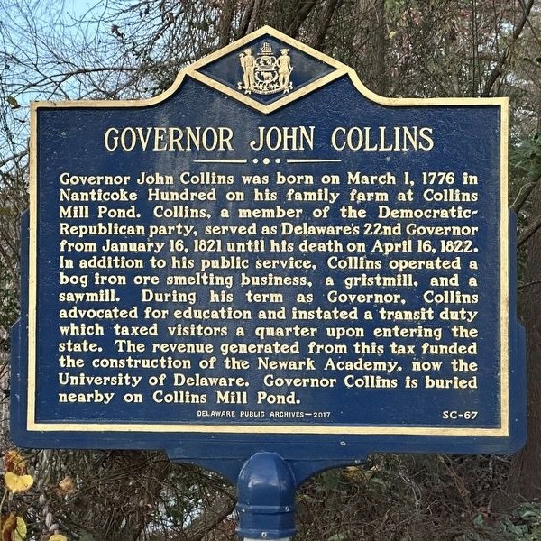 Governor John Collins - Delaware Democratic-Republican